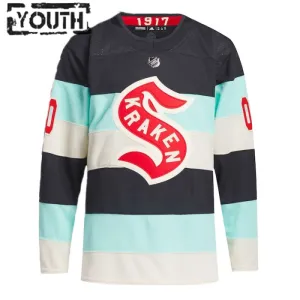 Adidas Seattle Kraken Personalisiert 23/24 Winter Classic Authentic Trikot - Kinder (Blau)