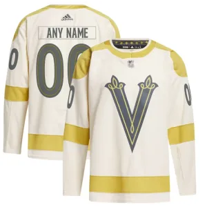 Adidas Vegas Golden Knights Personalisiert 23/24 Winter Classic Authentic Trikot - Herren (Cream)