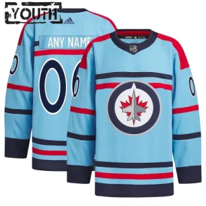 Adidas Winnipeg Jets Personalisiert Jubiläum 23/24 Authentic Trikot - Kinder (Blau)