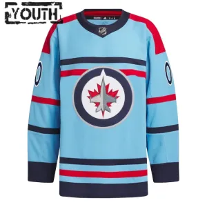 Adidas Winnipeg Jets Personalisiert Jubiläum 23/24 Authentic Trikot - Kinder (Blau)