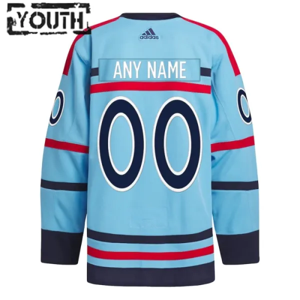 Adidas Winnipeg Jets Personalisiert Jubiläum 23/24 Authentic Trikot - Kinder (Blau)
