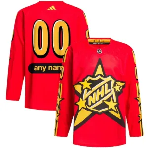 Adidas x Drew House NHL Game Personalisiert All Star 2024 Authentic Trikot - Herren (Rot)