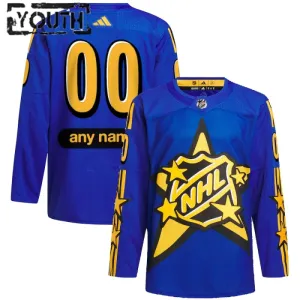 Adidas x Drew House NHL Game Personalisiert All Star 2024 Authentic Trikot - Kinder (Blau)