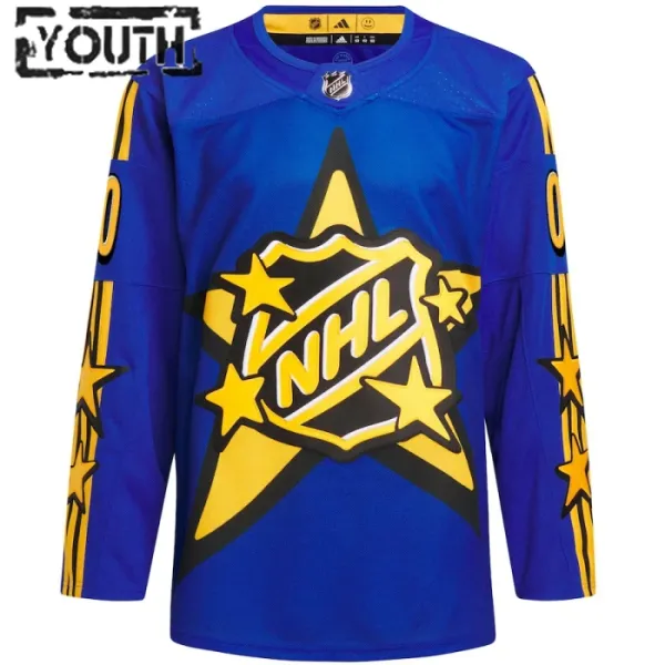 Adidas x Drew House NHL Game Personalisiert All Star 2024 Authentic Trikot - Kinder (Blau)