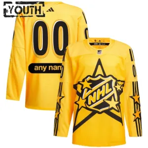 Adidas x Drew House NHL Game Personalisiert All Star 2024 Authentic Trikot - Kinder (Gelb)
