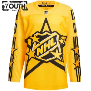 Adidas x Drew House NHL Game Personalisiert All Star 2024 Authentic Trikot - Kinder (Gelb)