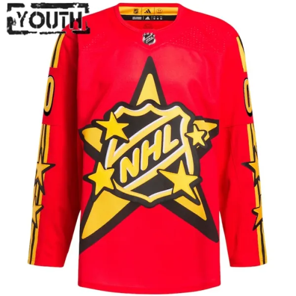 Adidas x Drew House NHL Game Personalisiert All Star 2024 Authentic Trikot - Kinder (Rot)