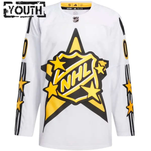 Adidas x Drew House NHL Game Personalisiert All Star 2024 Authentic Trikot - Kinder (Weiss)