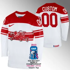 Dänemark Personalisiert IIHF World Championship 2023 Trikot - Herren (Weiss) Dänemark Personalisiert IIHF World Championship 2023 Trikot - Herren (Weiss)