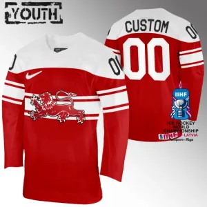 Dänemark Personalisiert IIHF World Championship 2023 Trikot - Kinder (Rot) Dänemark Personalisiert IIHF World Championship 2023 Trikot - Kinder (Rot)