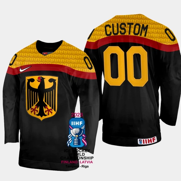 Deutschland Personalisiert IIHF World Championship 2023 Trikot - Herren (Schwarz) Deutschland Personalisiert IIHF World Championship 2023 Trikot - Herren (Schwarz)