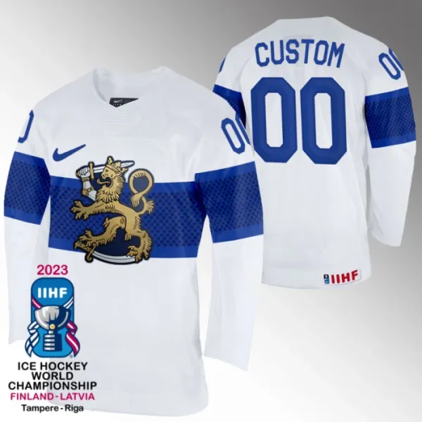 Finnland Personalisiert IIHF World Championship 2023 Trikot - Herren (Weiss) Finnland Personalisiert IIHF World Championship 2023 Trikot - Herren (Weiss)