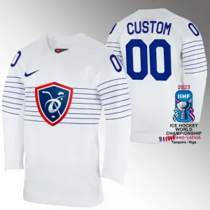 Frankreich Personalisiert IIHF World Championship 2023 Trikot - Herren (Weiss) Frankreich Personalisiert IIHF World Championship 2023 Trikot - Herren (Weiss)