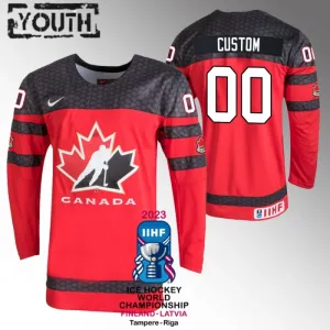 Kanada Personalisiert IIHF World Championship 2023 Trikot - Kinder (Rot) Kanada Personalisiert IIHF World Championship 2023 Trikot - Kinder (Rot)