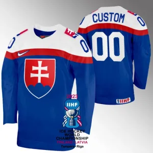 Slowakei Personalisiert IIHF World Championship 2023 Trikot - Herren (Blau) Slowakei Personalisiert IIHF World Championship 2023 Trikot - Herren (Blau)