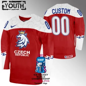 Tschechien Personalisiert IIHF World Championship 2023 Trikot - Kinder (Rot) Tschechien Personalisiert IIHF World Championship 2023 Trikot - Kinder (Rot)