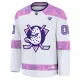 Fanatics Anaheim Ducks Hockey Fights Cancer Personalisiert 24/25 Practice Trikot - Herren (Weiss)