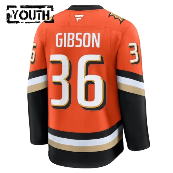 Fanatics Anaheim Ducks John Gibson 24/25 Home Premium Trikot - Kinder (Orange)