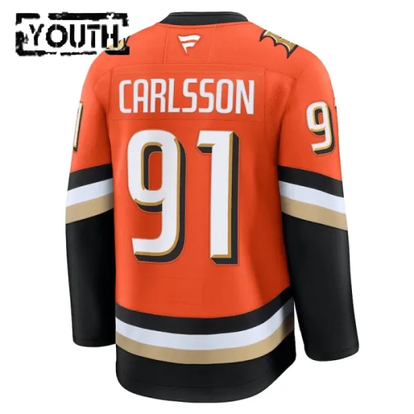 Fanatics Anaheim Ducks Leo Carlsson 24/25 Home Premium Trikot - Kinder (Orange)