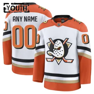 Fanatics Anaheim Ducks Personalisiert 24/25 Away Premium Trikot - Kinder (Weiss) Fanatics Anaheim Ducks Personalisiert 24/25 Away Premium Trikot - Kinder (Weiss)