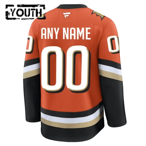 Fanatics Anaheim Ducks Personalisiert 24/25 Home Premium Trikot - Kinder (Orange)