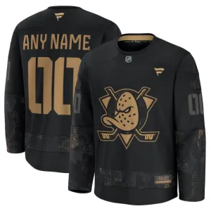 Fanatics Anaheim Ducks Personalisiert 24/25 Military Appreciation Practice Trikot - Herren (Schwarz) Fanatics Anaheim Ducks Personalisiert 24/25 Military Appreciation Practice Trikot - Herren (Schwarz)