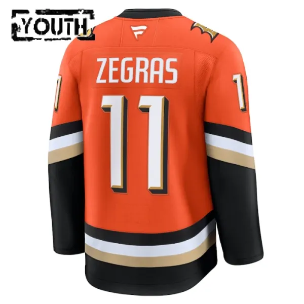 Fanatics Anaheim Ducks Trevor Zegras 24/25 Home Premium Trikot - Kinder (Orange)