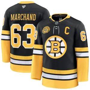Fanatics Boston Bruins Brad Marchand 100 Jahre Jubiläum 24/25 Alternate Premium Trikot - Herren (Schwarz)