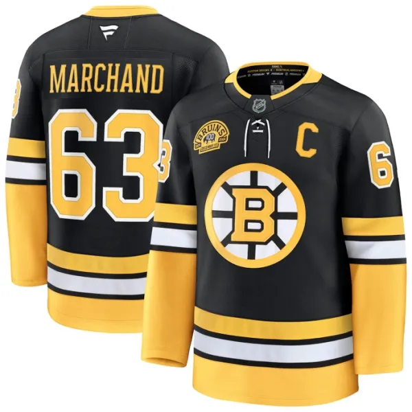 Fanatics Boston Bruins Brad Marchand 100 Jahre Jubiläum 24/25 Alternate Premium Trikot - Herren (Schwarz) Fanatics Boston Bruins Brad Marchand 100 Jahre Jubiläum 24/25 Alternate Premium Trikot - Herren (Schwarz)