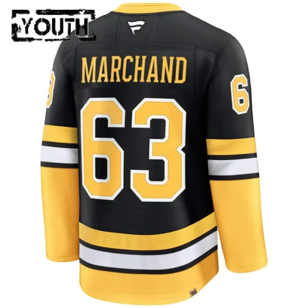 Fanatics Boston Bruins Brad Marchand 100 Jahre Jubiläum 24/25 Alternate Premium Trikot - Kinder (Schwarz)