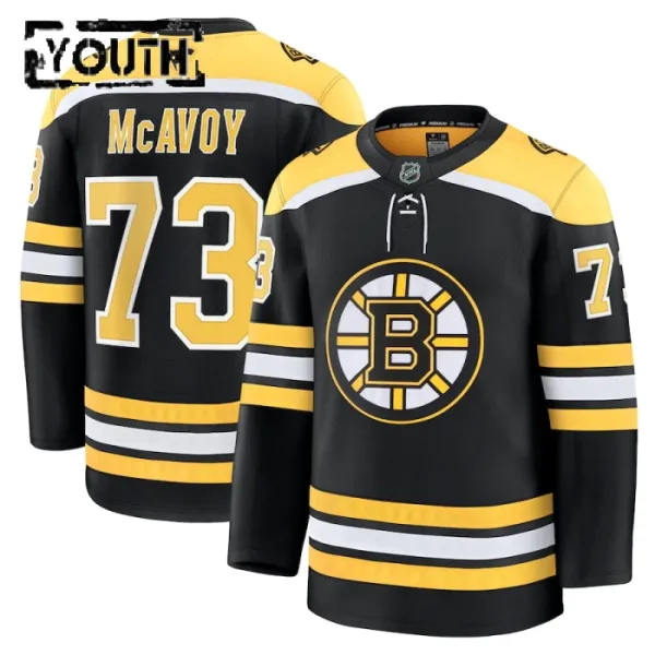 Fanatics Boston Bruins Charlie McAvoy 24/25 Home Premium Trikot - Kinder (Schwarz) Fanatics Boston Bruins Charlie McAvoy 24/25 Home Premium Trikot - Kinder (Schwarz)