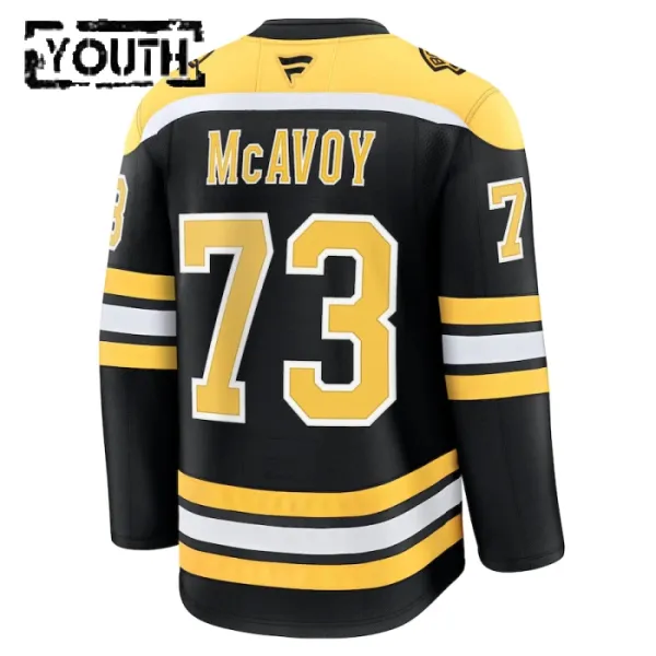 Fanatics Boston Bruins Charlie McAvoy 24/25 Home Premium Trikot - Kinder (Schwarz)