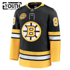 Fanatics Boston Bruins David Pastrnak 100 Jahre Jubiläum 24/25 Alternate Premium Trikot - Kinder (Schwarz)