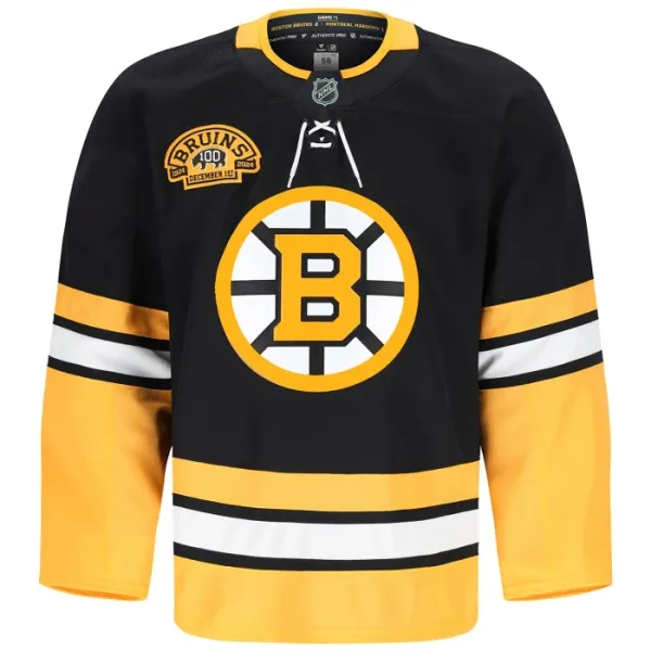 Fanatics Boston Bruins Personalisiert 100 Jahre Jubiläum 24/25 Alternate Premium Trikot - Herren (Schwarz)