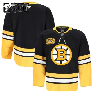 Fanatics Boston Bruins Personalisiert 100 Jahre Jubiläum 24/25 Alternate Premium Trikot - Kinder (Schwarz)