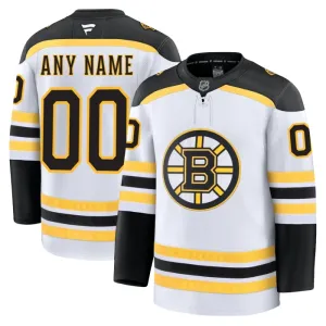 Fanatics Boston Bruins Personalisiert 24/25 Away Premium Trikot - Herren (Weiss)