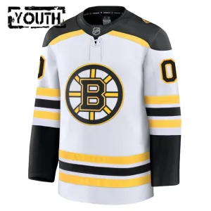Fanatics Boston Bruins Personalisiert 24/25 Away Premium Trikot - Kinder (Weiss)