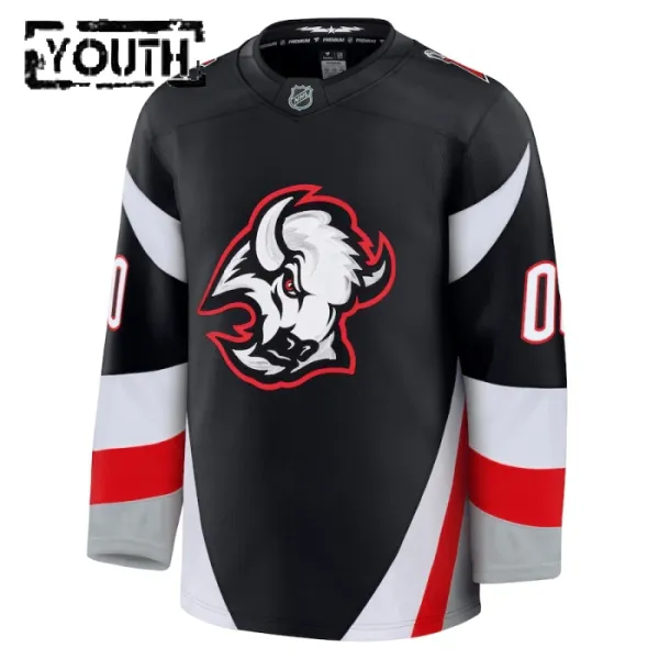 Fanatics Buffalo Sabres Personalisiert 24/25 Alternate Premium Trikot - Kinder (Schwarz)