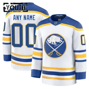 Fanatics Buffalo Sabres Personalisiert 24/25 Away Premium Trikot - Kinder (Weiss)