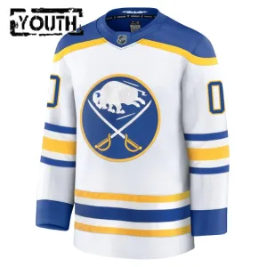 Fanatics Buffalo Sabres Personalisiert 24/25 Away Premium Trikot - Kinder (Weiss)