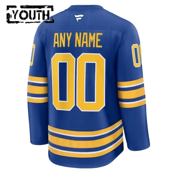 Fanatics Buffalo Sabres Personalisiert 24/25 Home Premium Trikot - Kinder (Blau)