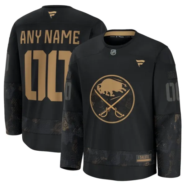 Fanatics Buffalo Sabres Personalisiert 24/25 Military Appreciation Practice Trikot - Herren (Schwarz) Fanatics Buffalo Sabres Personalisiert 24/25 Military Appreciation Practice Trikot - Herren (Schwarz)