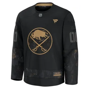 Fanatics Buffalo Sabres Personalisiert 24/25 Military Appreciation Practice Trikot - Herren (Schwarz)