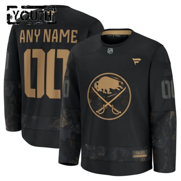 Fanatics Buffalo Sabres Personalisiert 24/25 Military Appreciation Practice Trikot - Kinder (Schwarz) Fanatics Buffalo Sabres Personalisiert 24/25 Military Appreciation Practice Trikot - Kinder (Schwarz)