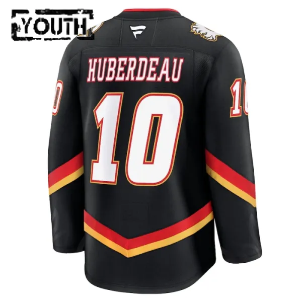 Fanatics Calgary Flames Jonathan Huberdeau 24/25 Alternate Premium Trikot - Kinder (Schwarz)