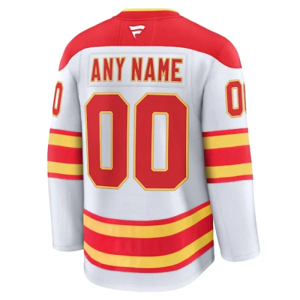 Fanatics Calgary Flames Personalisiert 24/25 Away Premium Trikot - Herren (Weiss)