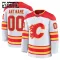 Fanatics Calgary Flames Personalisiert 24/25 Away Premium Trikot - Kinder (Weiss)