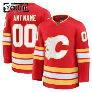 Fanatics Calgary Flames Personalisiert 24/25 Home Premium Trikot - Kinder (Rot)