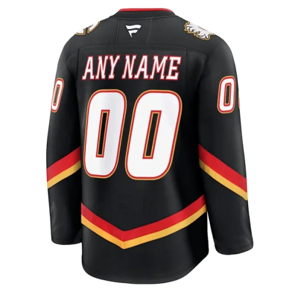Fanatics Calgary Flames Personalisiert Alternate Premium Trikot - Herren (Schwarz)