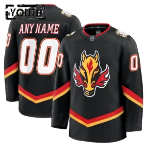 Fanatics Calgary Flames Personalisiert Alternate Premium Trikot - Kinder (Schwarz)